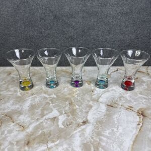 Intensity Circleware Bubble Stem 4 oz Martini Cocktail Bar Glasses Set of 5